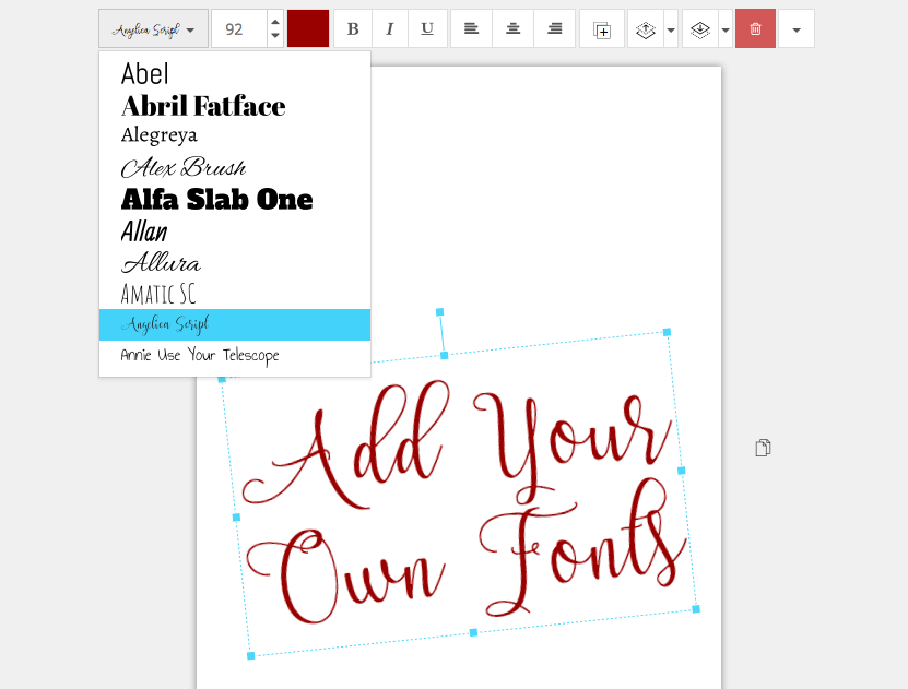 Add Your Own Fonts