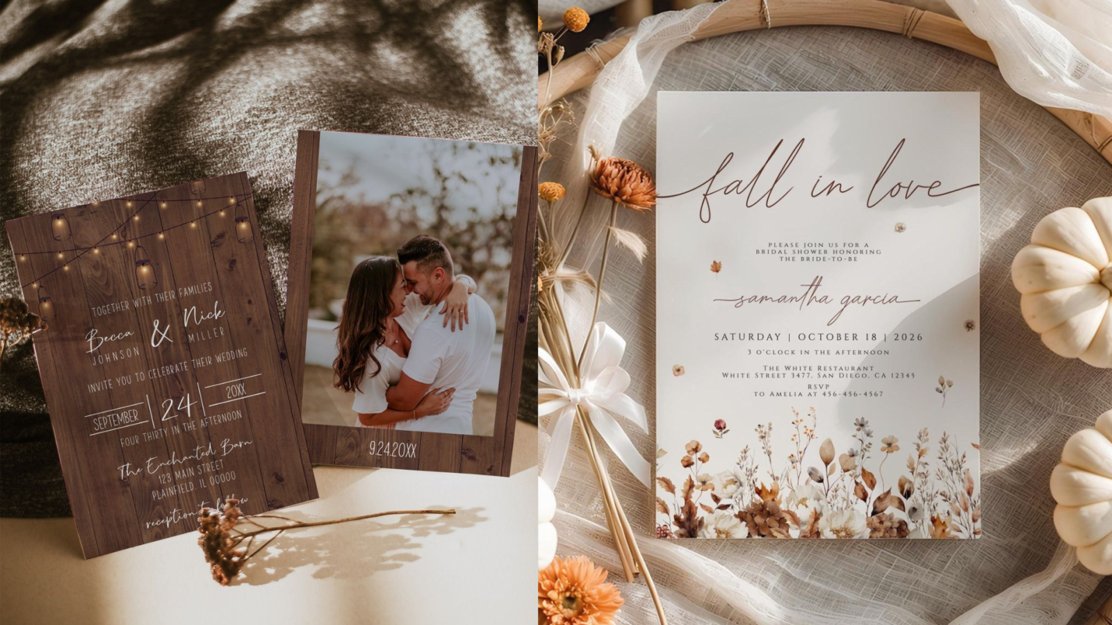 Fall Wedding Templates