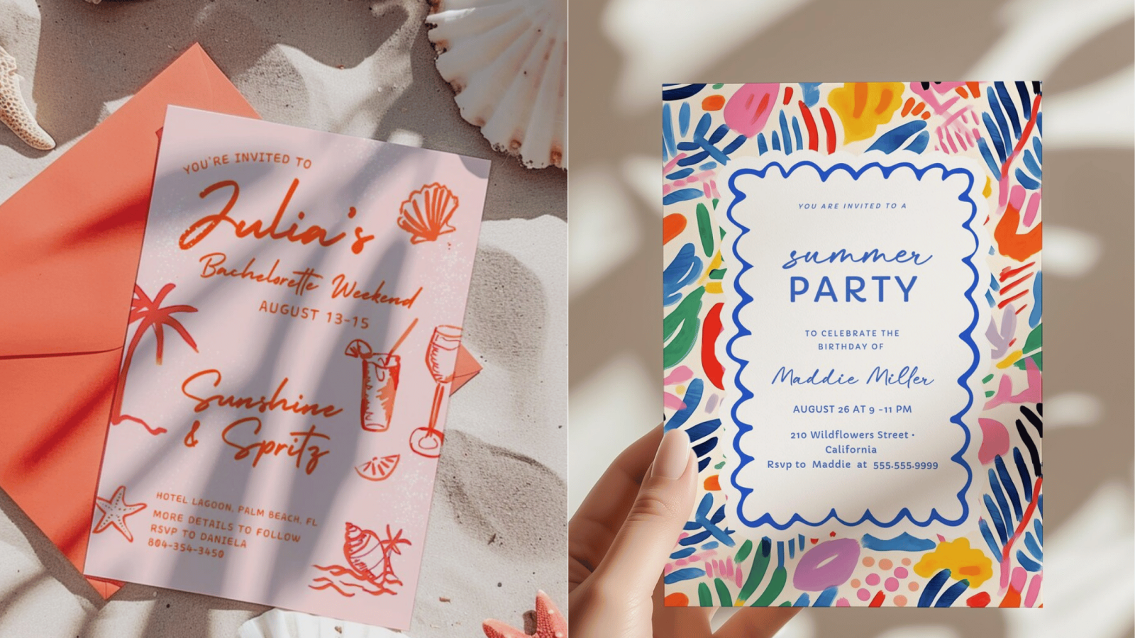 Summer Color Palettes for Invitations That Look Professional